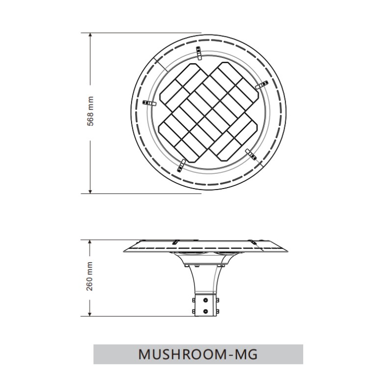 20w post top solar garden light