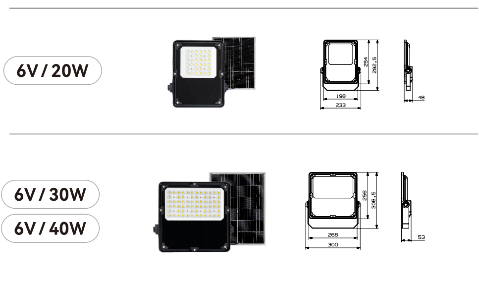 80w solar flood light