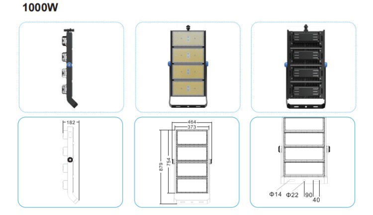 1000w High power led sports light